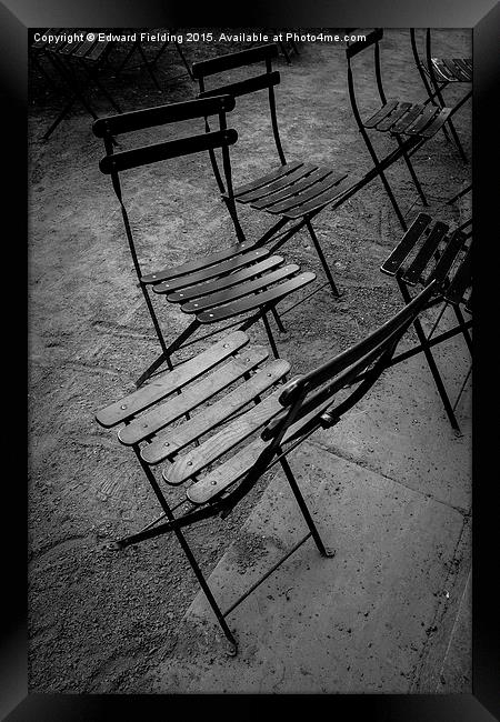 Park Chairs Framed Print by Edward Fielding