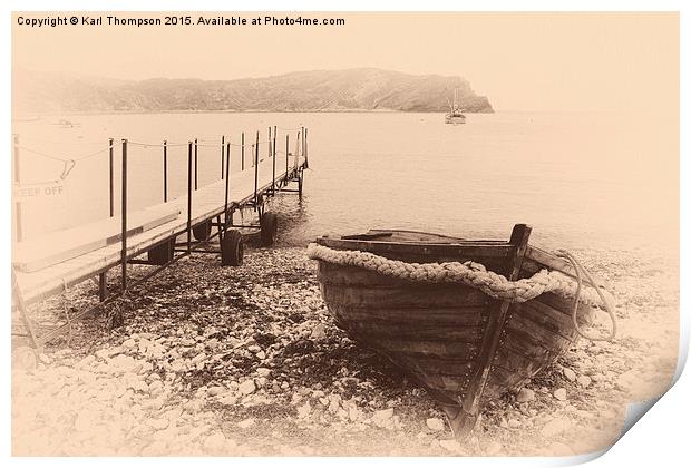 Lulworth Cove Print by Karl Thompson