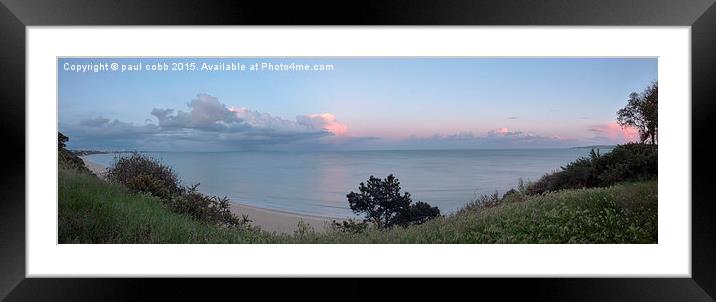 Across poole bay. Framed Mounted Print by paul cobb