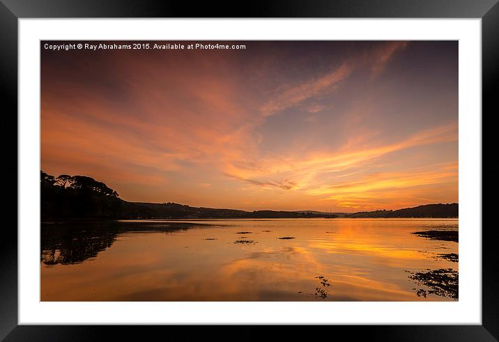 Evening Glow Framed Mounted Print by Ray Abrahams