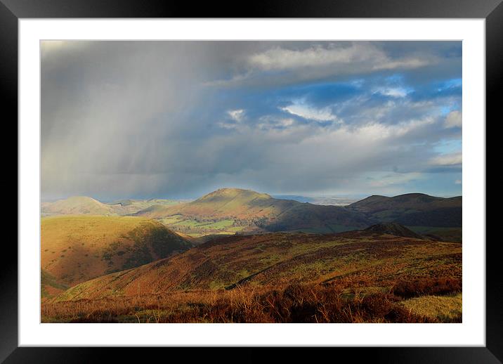 The Long Mynd Framed Mounted Print by Carol Young
