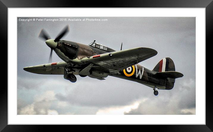  Hawker Hurricane Flying High Framed Mounted Print by Peter Farrington