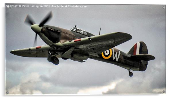  Hawker Hurricane Flying High Acrylic by Peter Farrington