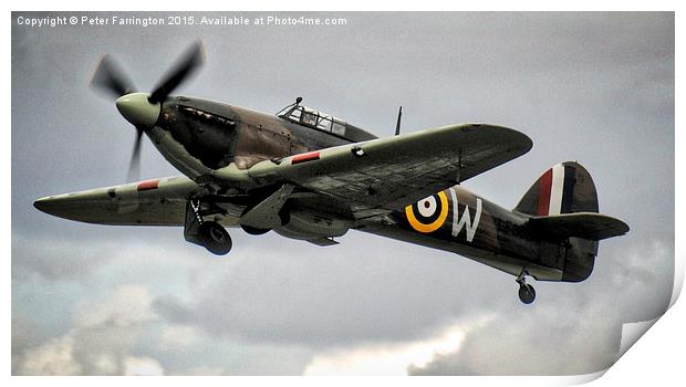  Hawker Hurricane Flying High Print by Peter Farrington