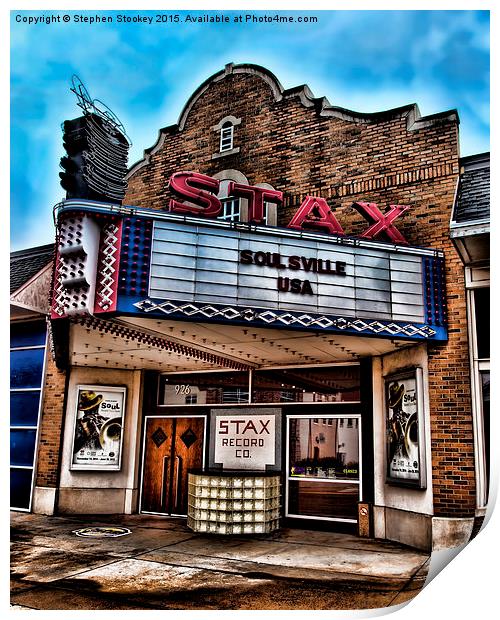  Stax Records Print by Stephen Stookey