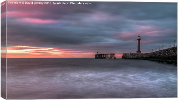 Whitby West Harbour Canvas Print by David Oxtaby  ARPS