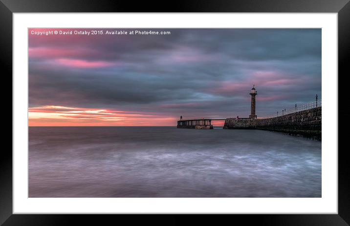Whitby West Harbour Framed Mounted Print by David Oxtaby  ARPS