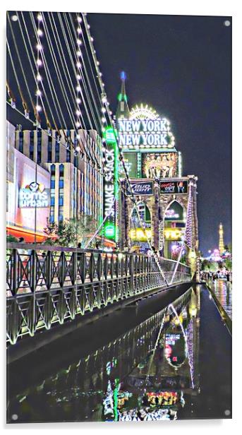 New York New York Las Vegas Acrylic by Andy Smith