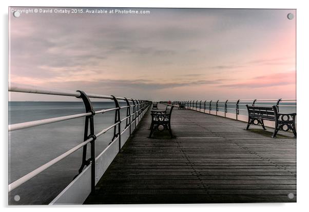  Saltburn Pier walkway Acrylic by David Oxtaby  ARPS