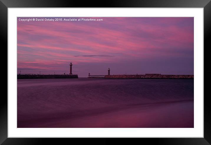  Red sky over Whitby Framed Mounted Print by David Oxtaby  ARPS