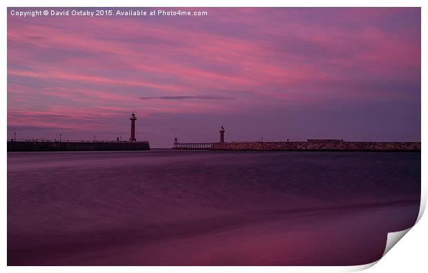  Red sky over Whitby Print by David Oxtaby  ARPS