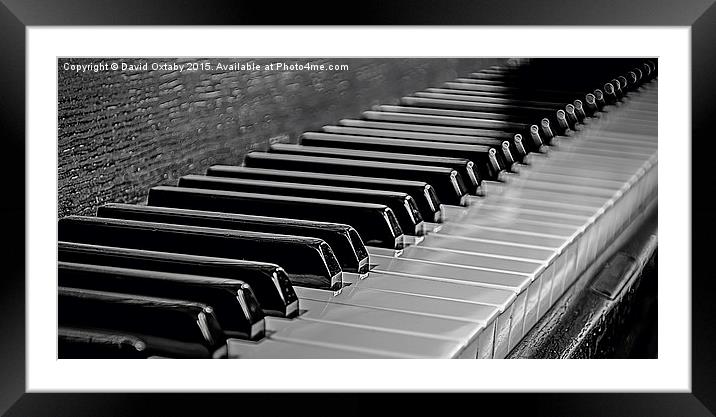  Piano Keyboard monochrome Framed Mounted Print by David Oxtaby  ARPS