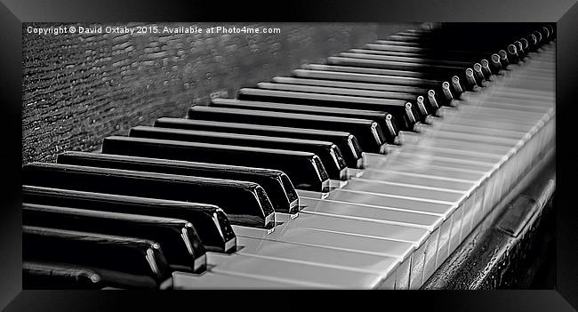 Piano Keyboard monochrome Framed Print by David Oxtaby  ARPS