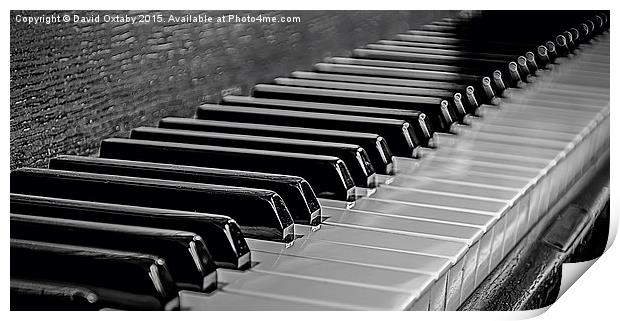  Piano Keyboard monochrome Print by David Oxtaby  ARPS