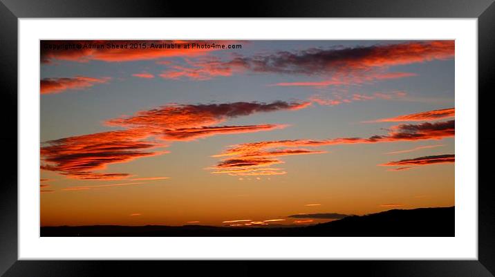 November Sunset Framed Mounted Print by Adrian Shead