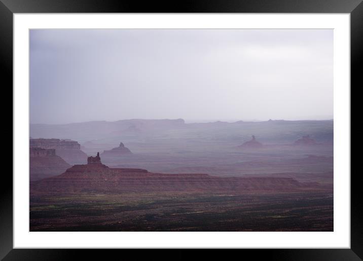 Valley of the Gods - Spring Rain Framed Mounted Print by Brent Olson