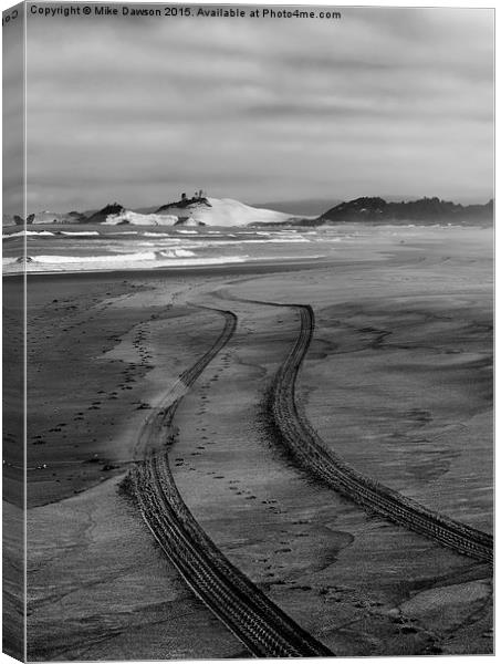 Sand Tracks Canvas Print by Mike Dawson