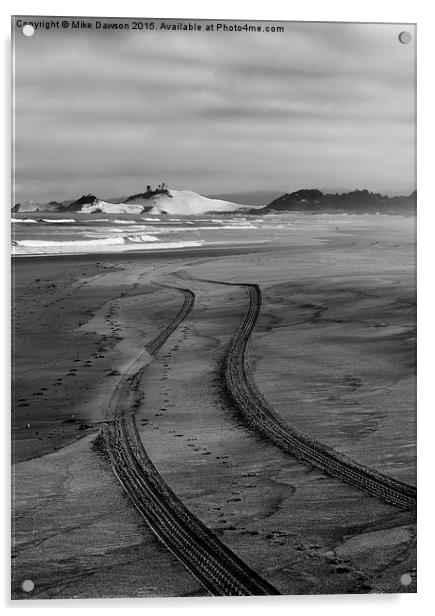 Sand Tracks Acrylic by Mike Dawson