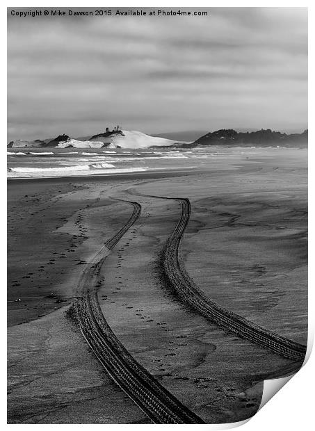 Sand Tracks Print by Mike Dawson