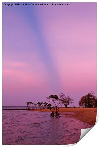 Streaky Pink Sunset Print by Heath Birrer