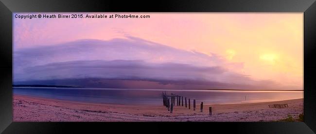 Sunset Storm Over Mission Bay Framed Print by Heath Birrer