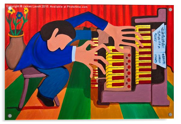 The Organ Player Acrylic by James Lavott