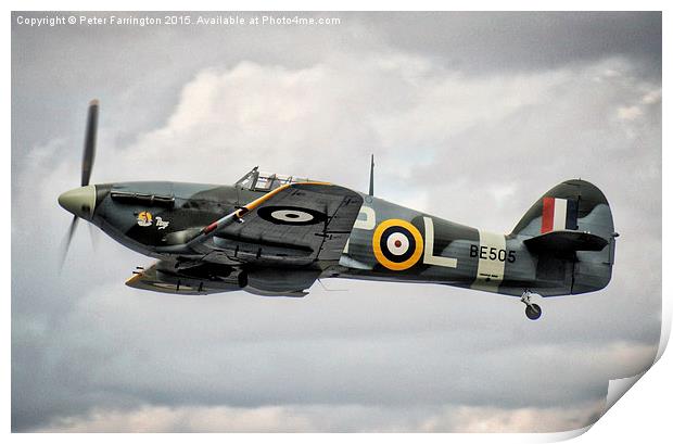 Hawker Hurricane Mk IIB BE505 Taking To The Skies Print by Peter Farrington