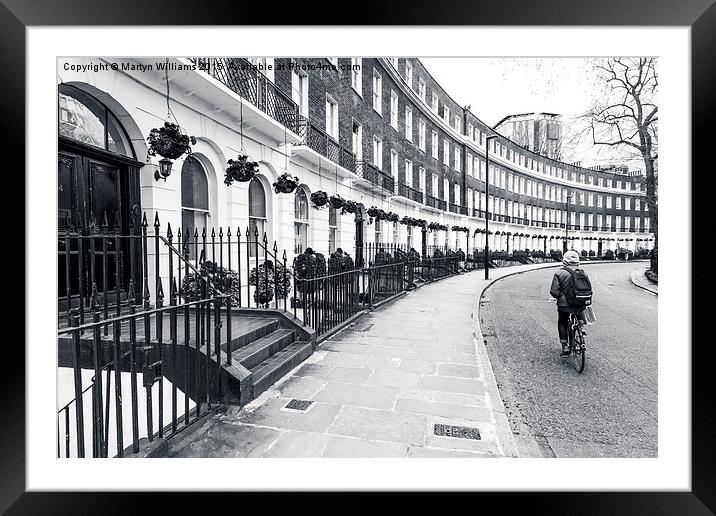 Georgian Crescent Framed Mounted Print by Martyn Williams