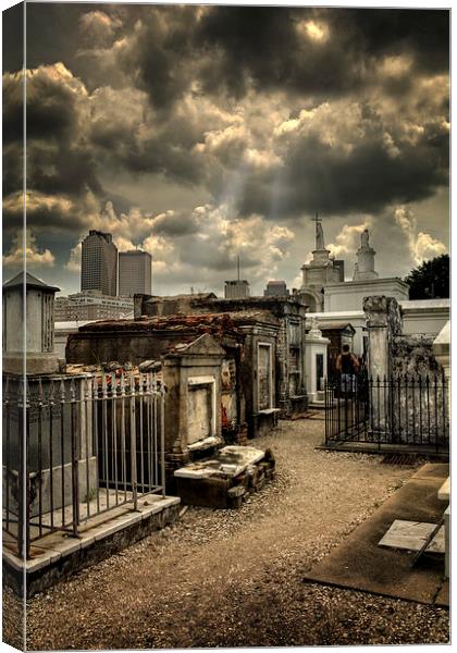 Cloudy Day at St. Louis Cemetery Canvas Print by Greg Mimbs