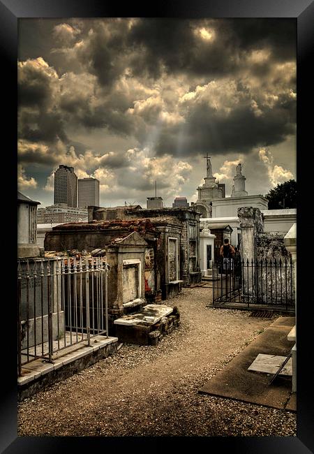 Cloudy Day at St. Louis Cemetery Framed Print by Greg Mimbs