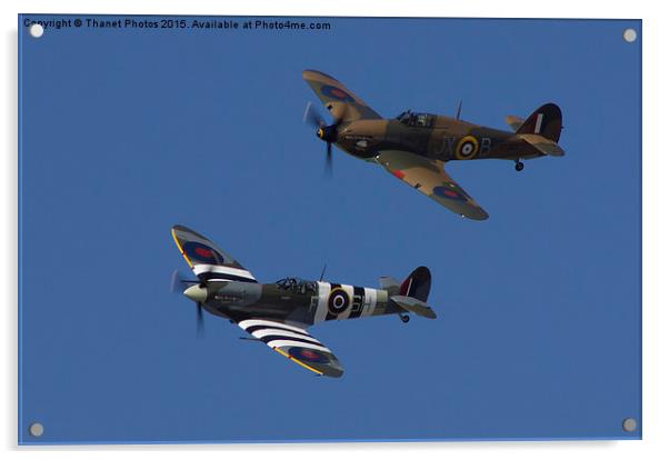 WW11 Fighter planes  Acrylic by Thanet Photos