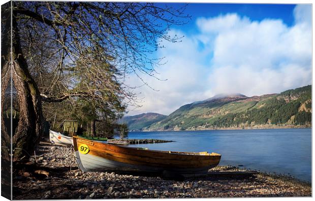  Loch Ness Shoreline Canvas Print by Mike Stephen