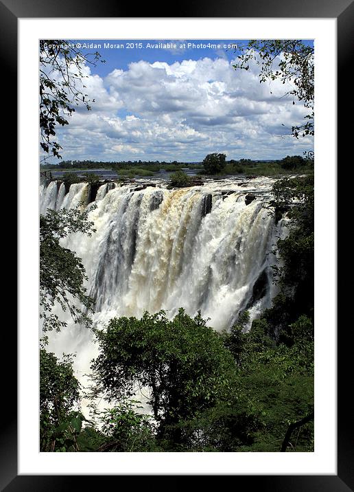  Victoria Falls On The Zambezi River Framed Mounted Print by Aidan Moran