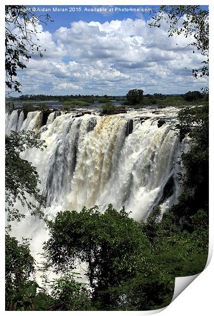  Victoria Falls On The Zambezi River Print by Aidan Moran