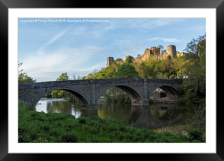 Ludlow Castle and Dinham Bridge Framed Mounted Print by Philip Pound
