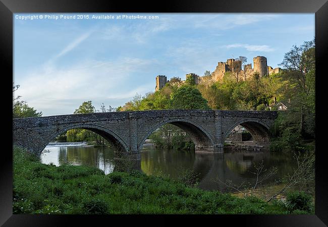 Ludlow Castle and Dinham Bridge Framed Print by Philip Pound