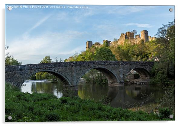 Ludlow Castle and Dinham Bridge Acrylic by Philip Pound
