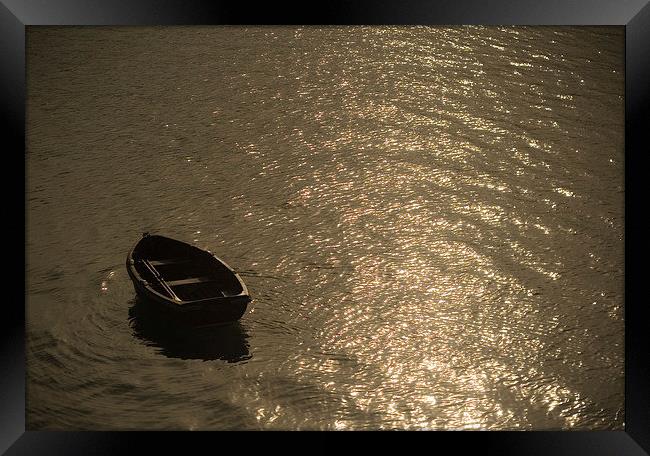  Singular Boat, Beaumaris, Wales Framed Print by Jennifer Mannion