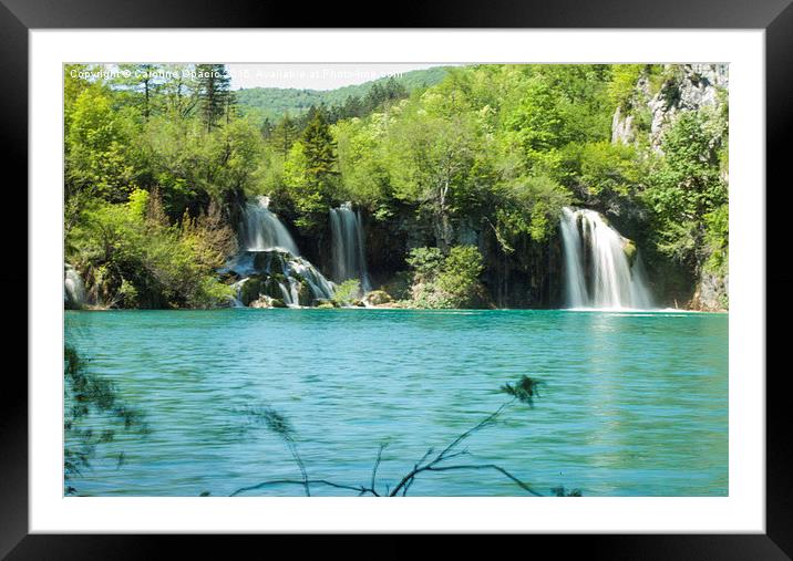 Plitvice Lakes National Park Framed Mounted Print by Caroline Opacic