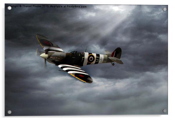 Spitfire  Acrylic by Thanet Photos
