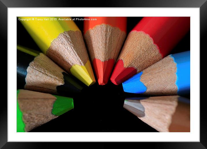  Pencil Fun Color. Framed Mounted Print by Tracy Hall