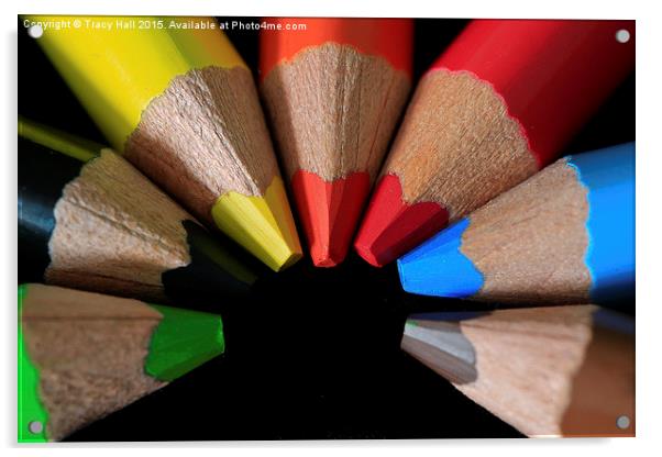  Pencil Fun Color. Acrylic by Tracy Hall