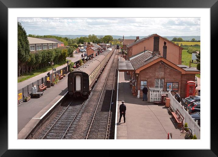  Bishops Lydeard Station Framed Mounted Print by Angela Starling