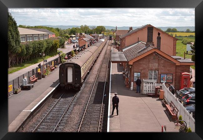  Bishops Lydeard Station Framed Print by Angela Starling