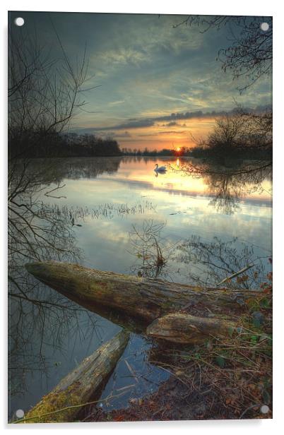 Earlswood Lakes - Warwickshire. Acrylic by Jonathan Smith