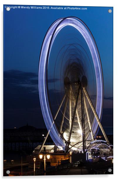  Brighton Wheel at night Acrylic by Wendy Williams CPAGB