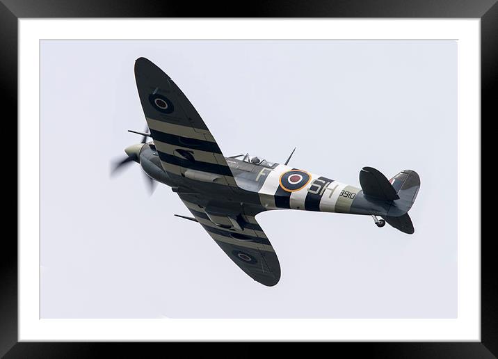 Spitfire BBMF AB910 Framed Mounted Print by J Biggadike