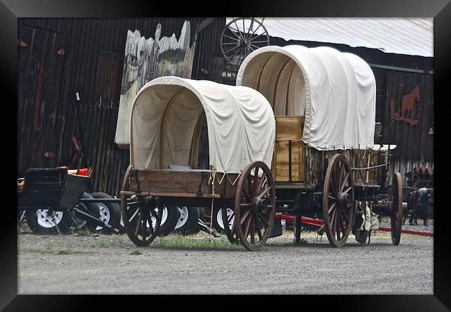 The Covered Wagons Framed Print by Irina Walker