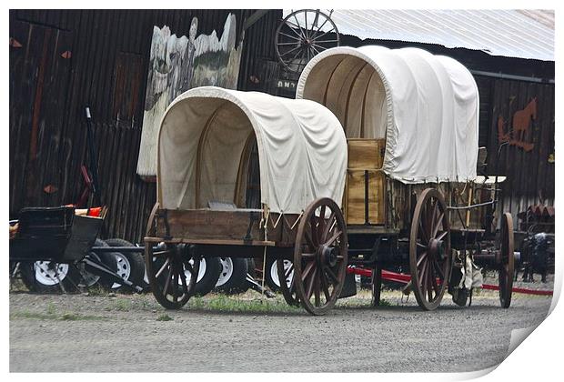 The Covered Wagons Print by Irina Walker