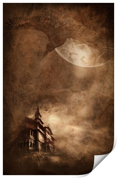  Mystery Mansion Print by Svetlana Sewell